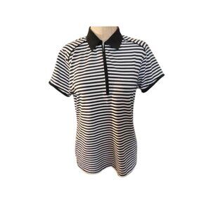 Nancy Lopez Size M Medium Desert Dry Striped Golf Activewear Top
